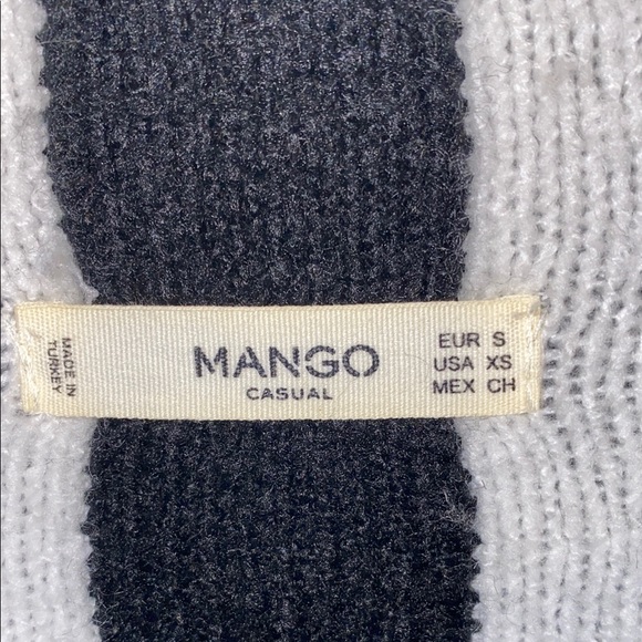 Mango Casual XS Black White Striped Turtleneck Sweater - Picture 2 of 11